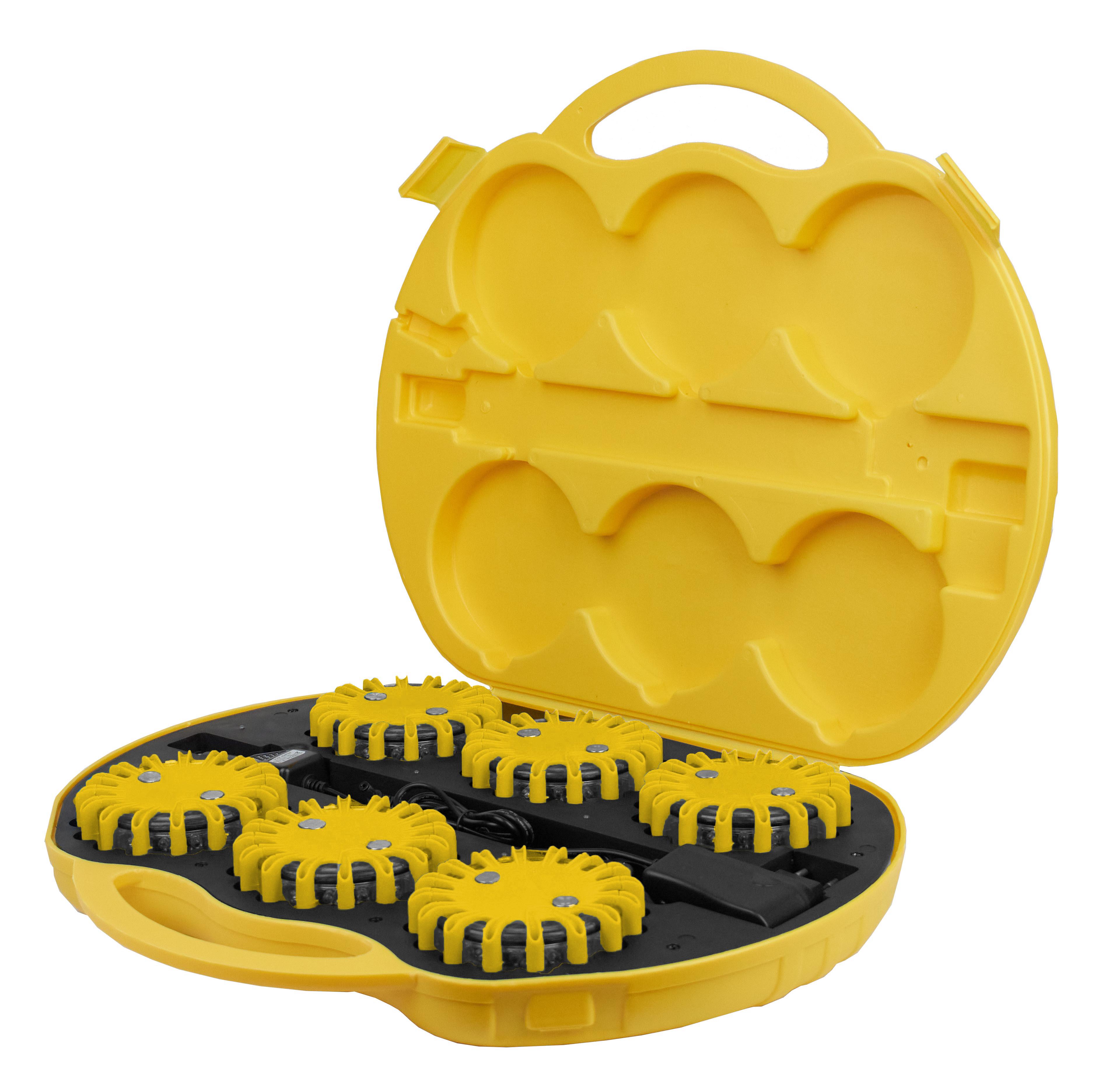 Set of 6 SPIRALED Yellow Beacons